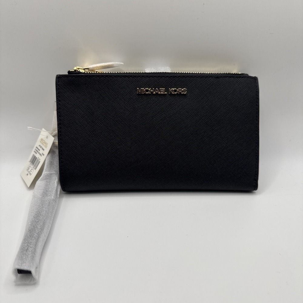 Michael Kors Jet Set Travel Black Wallet #822